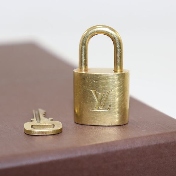 Louis Vuitton Brass Padlock & Key Set #320 Made in France - Picture 1 of 3
